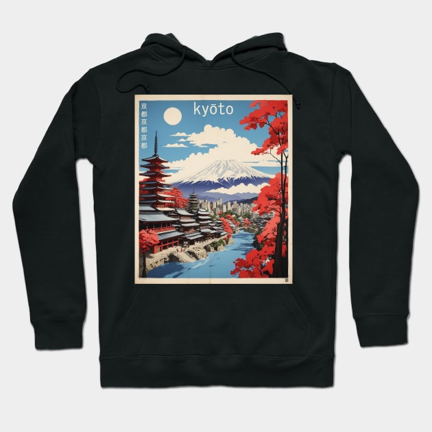 Kyoto Japan Vintage Poster Tourism 2 Hoodie by TravelersGems